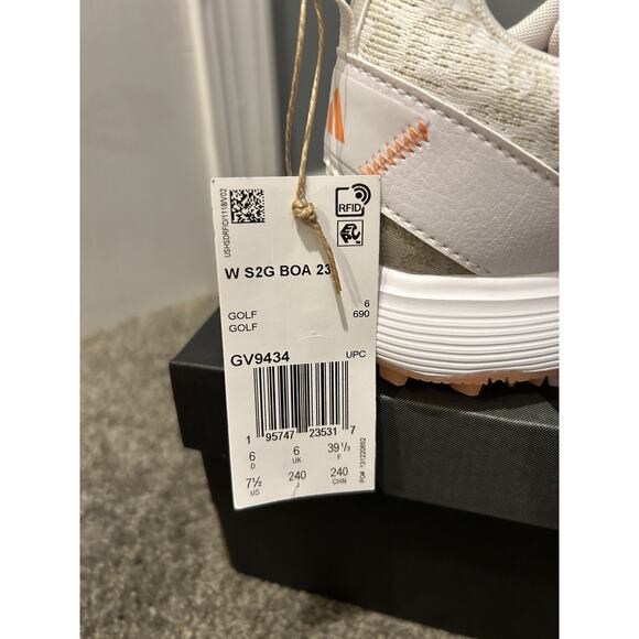 Adidas Golf S2G‎ BOA 23 Grey Coral Leopard Golf Shoes GV9434 Women Size 7.5 - Picture 4 of 5